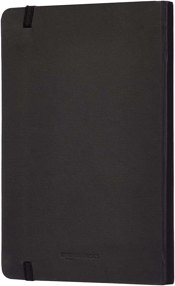Amazon Basics Classic Lined Writing Notebook for Note Taking and Journaling, Hardcover with Elastic Closure, 240 Pages, 5" x 8.25", Black - Image 8