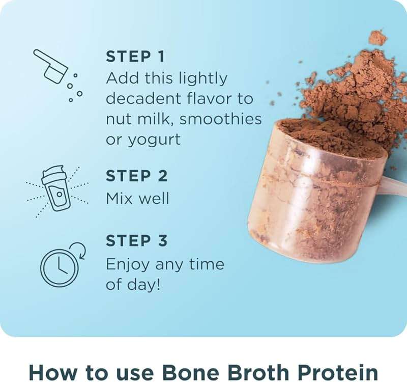 Ancient Nutrition Protein Powder Made from Real Bone Broth, Chocolate, 20g Protein Per Serving, 20 Serving Tub, Gluten Free Hydrolyzed Collagen Peptides Supplement, Great in Protein Shakes - Image 8