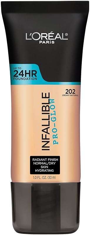 L'Oreal Paris Makeup Infallible Up to 24HR Pro-Glow Foundation, Creamy Natural, 1 fl oz. - Image 1