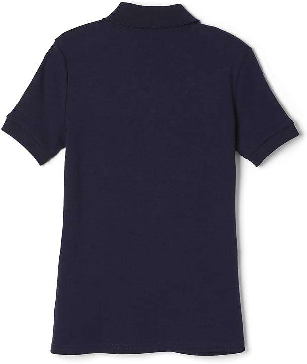 French Toast Girls' Short Sleeve Picot Collar Polo School Uniform Shirt (Standard and Plus) - Image 2