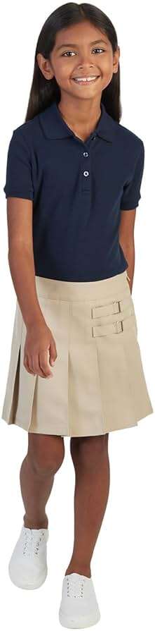 French Toast Girls' Short Sleeve Picot Collar Polo School Uniform Shirt (Standard and Plus) - Image 5