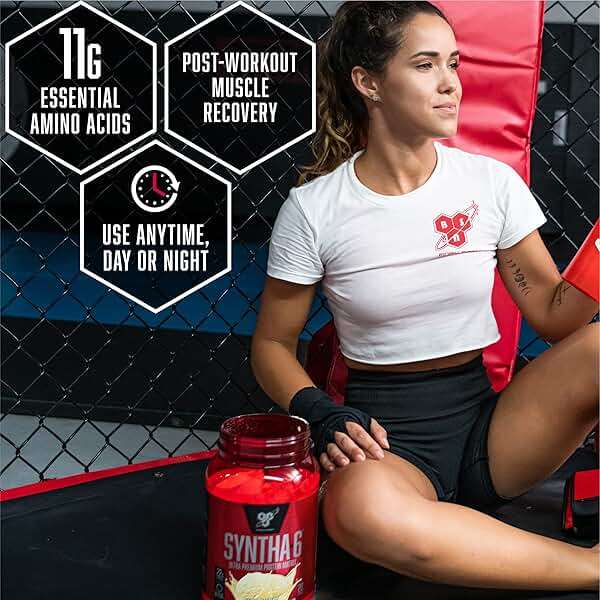 BSN SYNTHA-6 EDGE Protein Powder, Vanilla Flavored Powder with Hydrolyzed Whey, Micellar Casein, for Muscle Gain, Low Sugar, 24g Protein, Vanilla Milkshake, 48 Servings, 4.01 Pound (Pack of 1) - Image 5