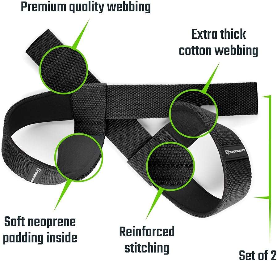 Gradient Fitness Lifting Straps | Wrist Straps for Weightlifting, Deadlift Straps, Lifting Straps for Weightlifting, Straps for Weight Lifting, Weight Lifting Straps for Men/Women, Gym Lifting Grips - Image 8