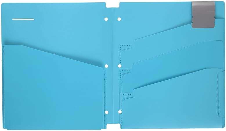 Five Star 4-Pocket Folders, Folders with Pockets, Fits 3 Ring Binder, Plastic, Teal, White, Purple, Lime, 4 Pack (73274) - Image 13