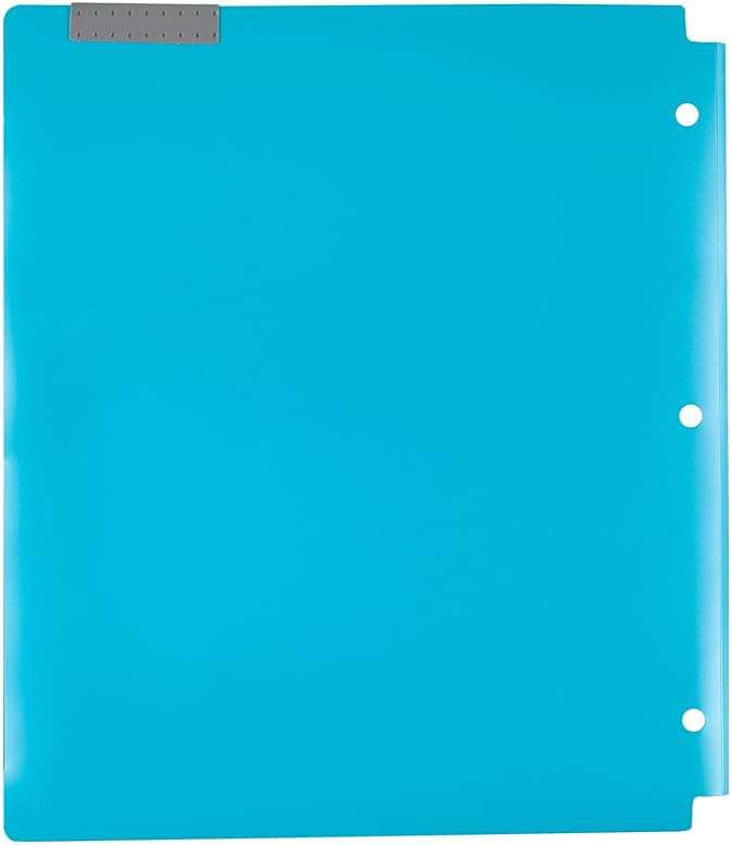Five Star 4-Pocket Folders, Folders with Pockets, Fits 3 Ring Binder, Plastic, Teal, White, Purple, Lime, 4 Pack (73274) - Image 14