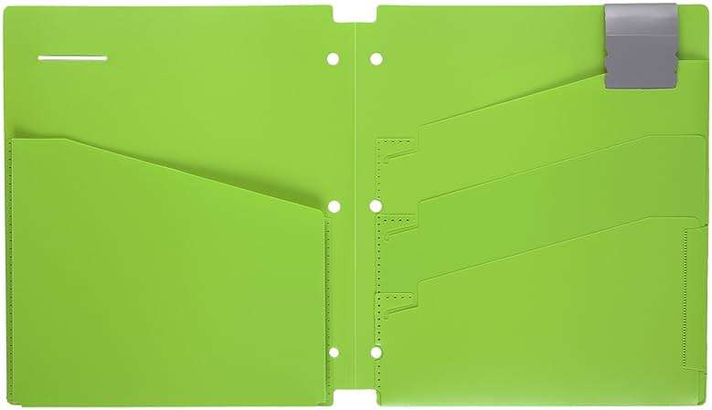 Five Star 4-Pocket Folders, Folders with Pockets, Fits 3 Ring Binder, Plastic, Teal, White, Purple, Lime, 4 Pack (73274) - Image 16