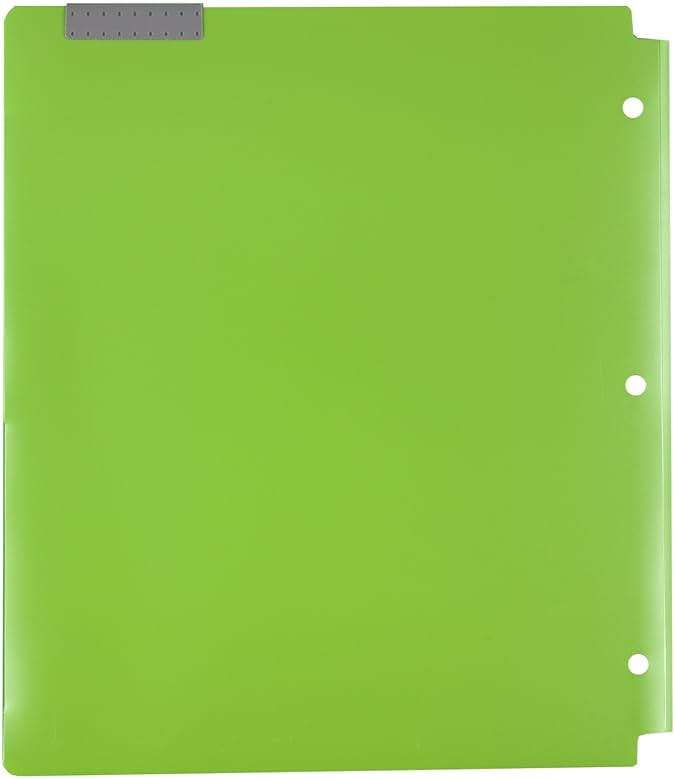 Five Star 4-Pocket Folders, Folders with Pockets, Fits 3 Ring Binder, Plastic, Teal, White, Purple, Lime, 4 Pack (73274) - Image 17