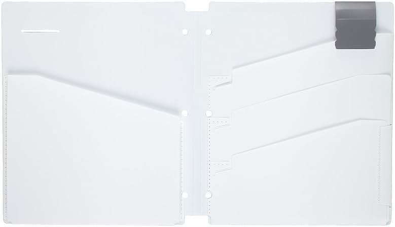 Five Star 4-Pocket Folders, Folders with Pockets, Fits 3 Ring Binder, Plastic, Teal, White, Purple, Lime, 4 Pack (73274) - Image 5
