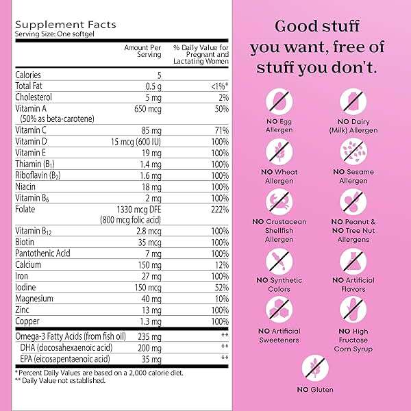 One A Day Prenatal Vitamins- Folic Acid, Iron, Omega- 3 (DHA), Pregnancy Vitamins for Women, Prenatal Multivitamin for Mom and Baby Support, Pregnancy Must Haves 90 Ct (Packaging May Vary) - Image 7