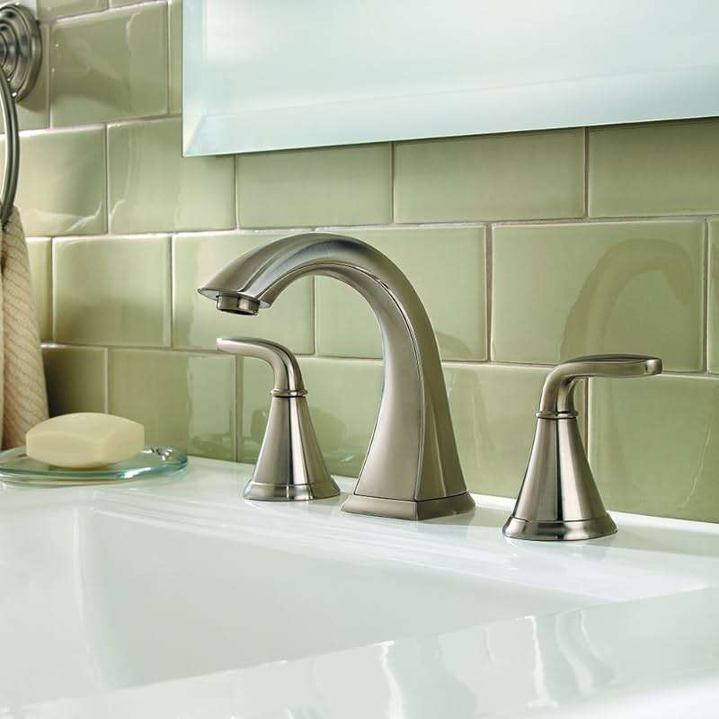 Pfister Pasadena 8 inch Widespread 3 Hole Bathroom Sink Faucet with 2 Handles, Brushed Nickel Finish, Push & Seal Drain, Water-Efficient WaterSense Certified LF049PDKK - Image 6