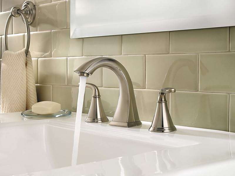 Pfister Pasadena 8 inch Widespread 3 Hole Bathroom Sink Faucet with 2 Handles, Brushed Nickel Finish, Push & Seal Drain, Water-Efficient WaterSense Certified LF049PDKK - Image 7