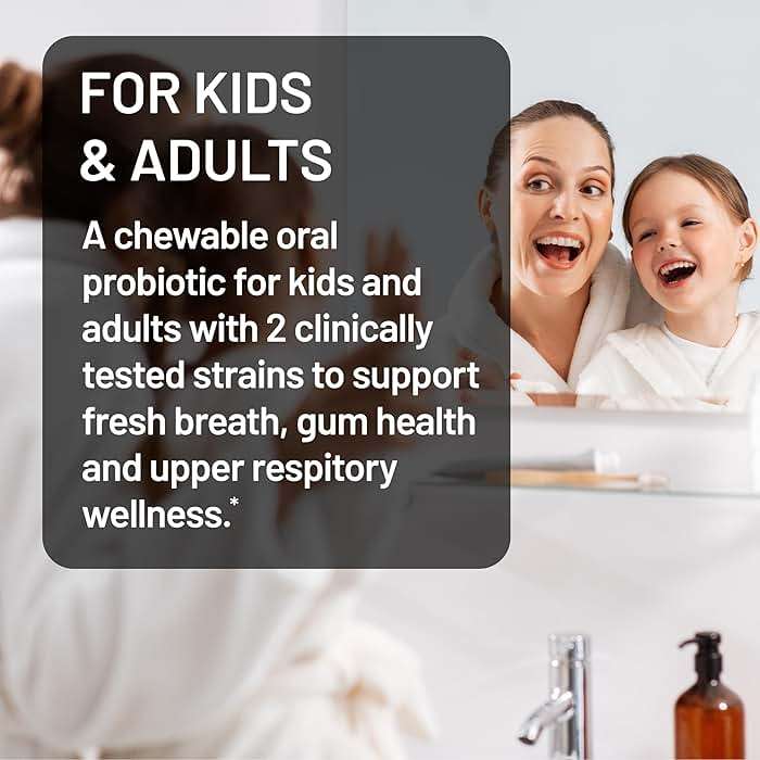 NatureWise Oral Probiotics for Mouth Bad Breath - Chewable Sugar-Free Mint - Lactobacillus reuteri Chewable - Oral Probiotics For Kids & Adults - Non-GMO USA Manufactured - 50 Count[50-Day Supply] - Image 11