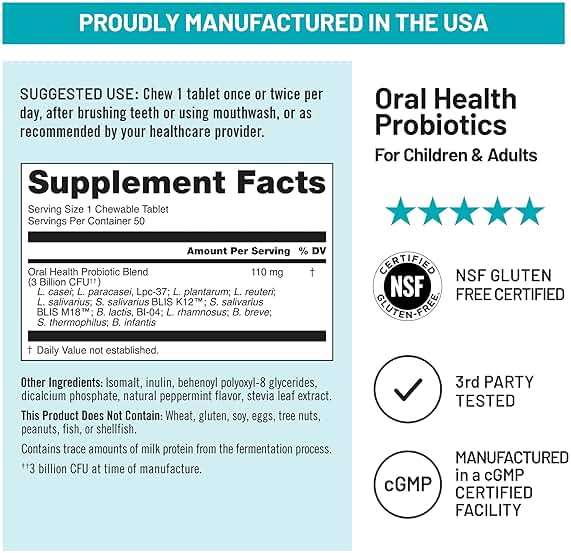 NatureWise Oral Probiotics for Mouth Bad Breath - Chewable Sugar-Free Mint - Lactobacillus reuteri Chewable - Oral Probiotics For Kids & Adults - Non-GMO USA Manufactured - 50 Count[50-Day Supply] - Image 7