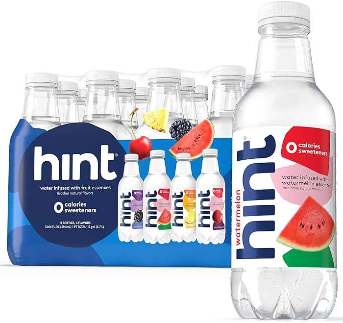 Hint Infused Bottled, Best Sellers Variety Pack - Sugar Free Flavored with Zero Calories, Natural Essences, and No Artificial Sweeteners - 16 Fl Oz (Pack of 12) - Image 1