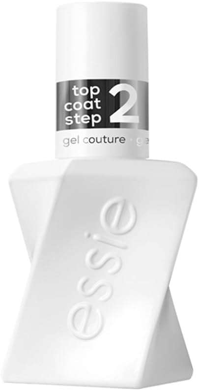 Essie Gel Couture Long-Lasting Nail Polish, Vegan, Clear, Shiny Top Coat, 0.46 fl oz - Image 1