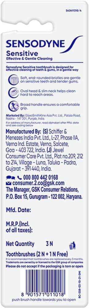 Sensodyne Sensitive Toothbrush Soft Sensitive Teeth, 3 Count (Pack of 2) - Image 7