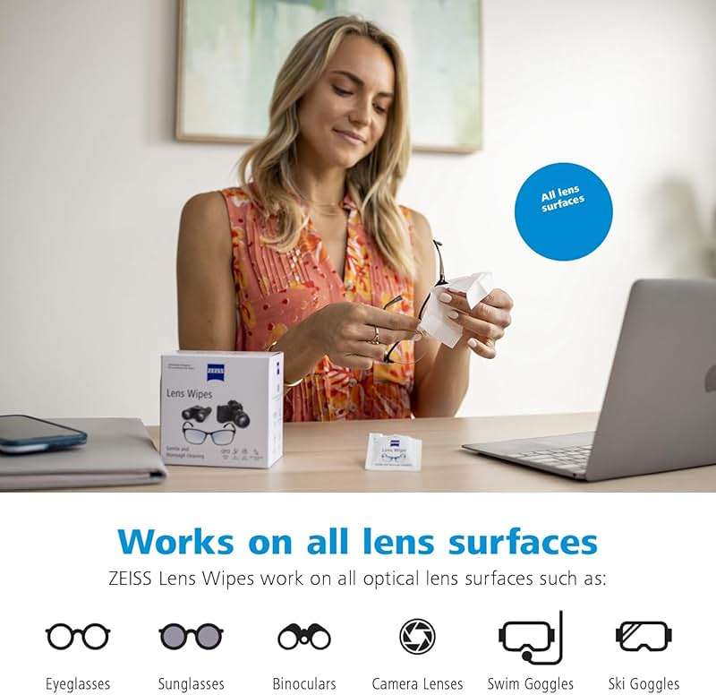 ZEISS Pre-Moistened Alcohol Wipes, Glasses Cleaner, 400 Count - Image 7