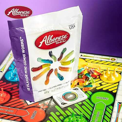 Albanese World's Best 12 Flavor Mini Gummi Worms, 36oz Bag of Candy, Soft & Chewy Candy Snacks, Fruity Flavor Assortment - Image 5