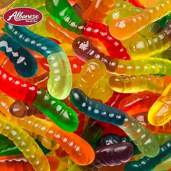Albanese World's Best 12 Flavor Mini Gummi Worms, 36oz Bag of Candy, Soft & Chewy Candy Snacks, Fruity Flavor Assortment - Image 9