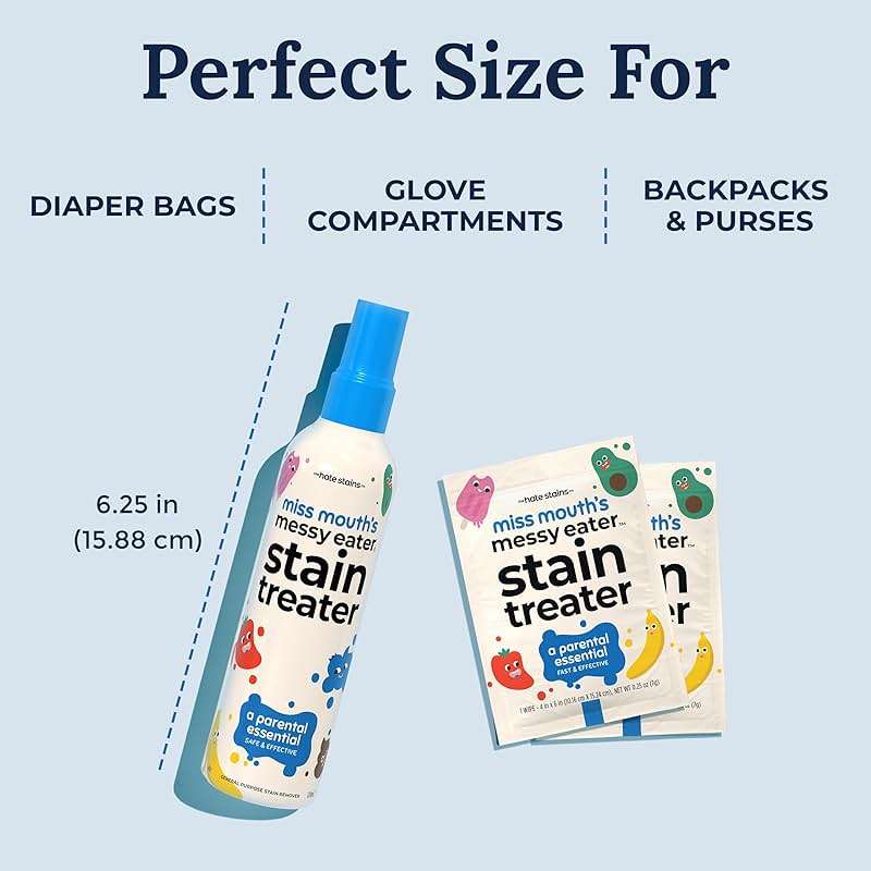 Miss Mouth's Messy Eater Stain Treater Spray - 4oz Stain Remover - Newborn & Baby Essentials - No Dry Cleaning Food, Grease, Coffee Off Laundry, Underwear, Fabric - Image 8