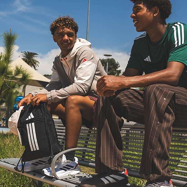 adidas Alliance Sackpack – Drawstring Backpack for Sports, Small Gym Bag, Team Power Red/2, OSFA - Image 2