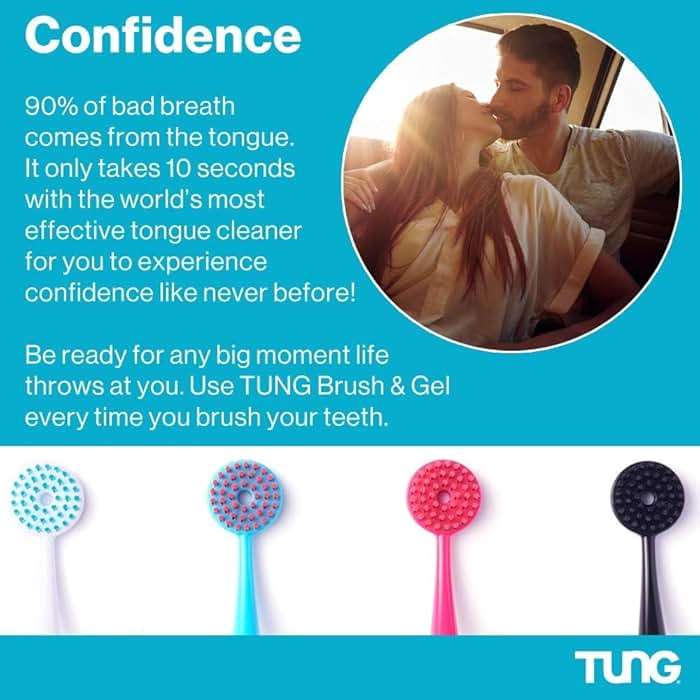 Tung Tongue Cleaning Kit, Tung Brush and Gel, Bad Breath Odor Eliminator, Halitosis Defense, USA Made (Set of 1) - Image 4