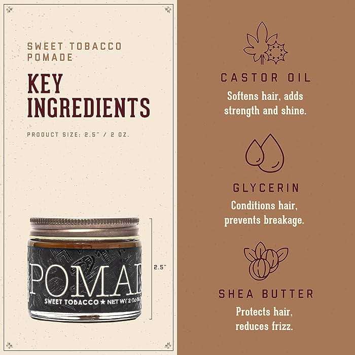 18.21 Man Made Hair Styling Product, 2oz. Original Sweet Tobacco Scent in Pomade with High Shine Finish - Image 3