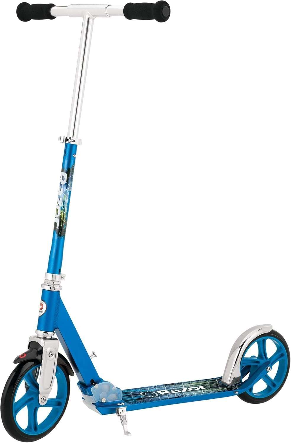 Razor A5 Lux Kick Scooter for Kids Ages 8+ - 8" Urethane Wheels, Anodized Finish Featuring Bold Colors and Graphics, for Riders up to 220 lbs - Image 1