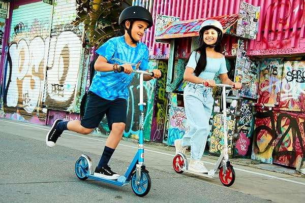 Razor A5 Lux Kick Scooter for Kids Ages 8+ - 8" Urethane Wheels, Anodized Finish Featuring Bold Colors and Graphics, for Riders up to 220 lbs - Image 9