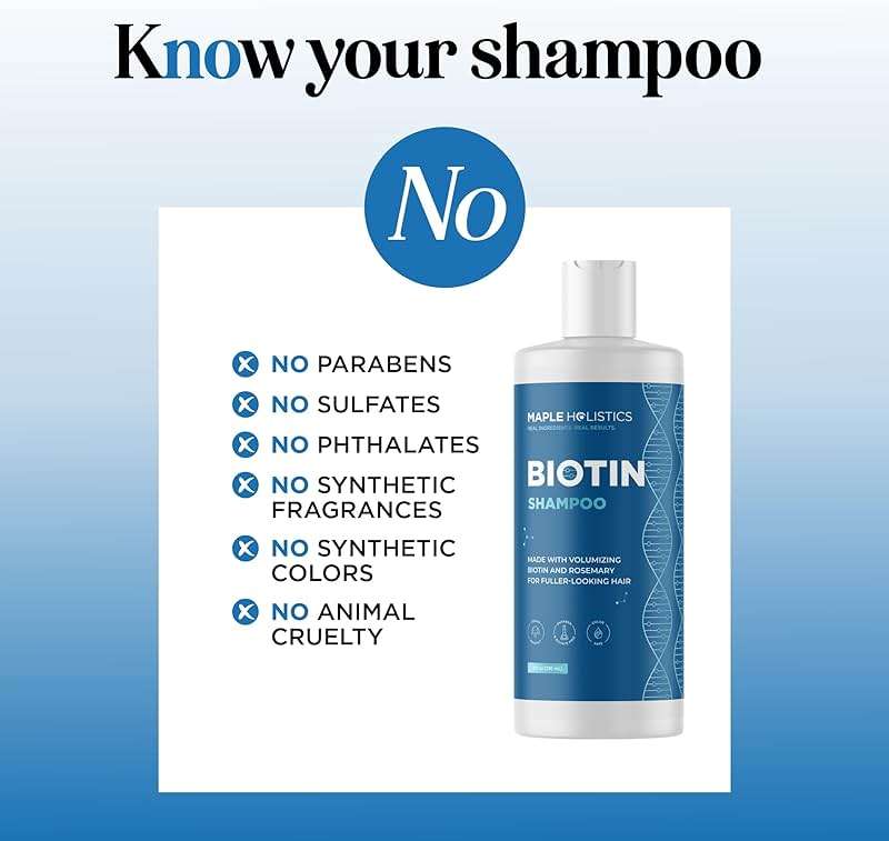 Rosemary and Biotin Shampoo for Thinning Hair - Vegan Volumizing Shampoo for Fine Hair with B Vitamins Argan Oil & Tea Tree Essential Oil - Paraben Silicone and Sulfate Free Vegan Formula (8 Fl Oz) - Image 4