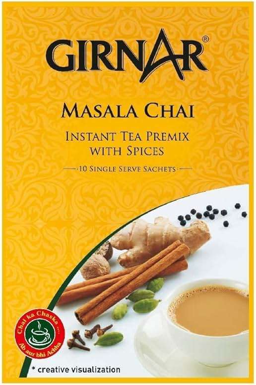 Girnar Instant Chai (Tea) Premix With Masala, 10 Sachet Pack - Image 5