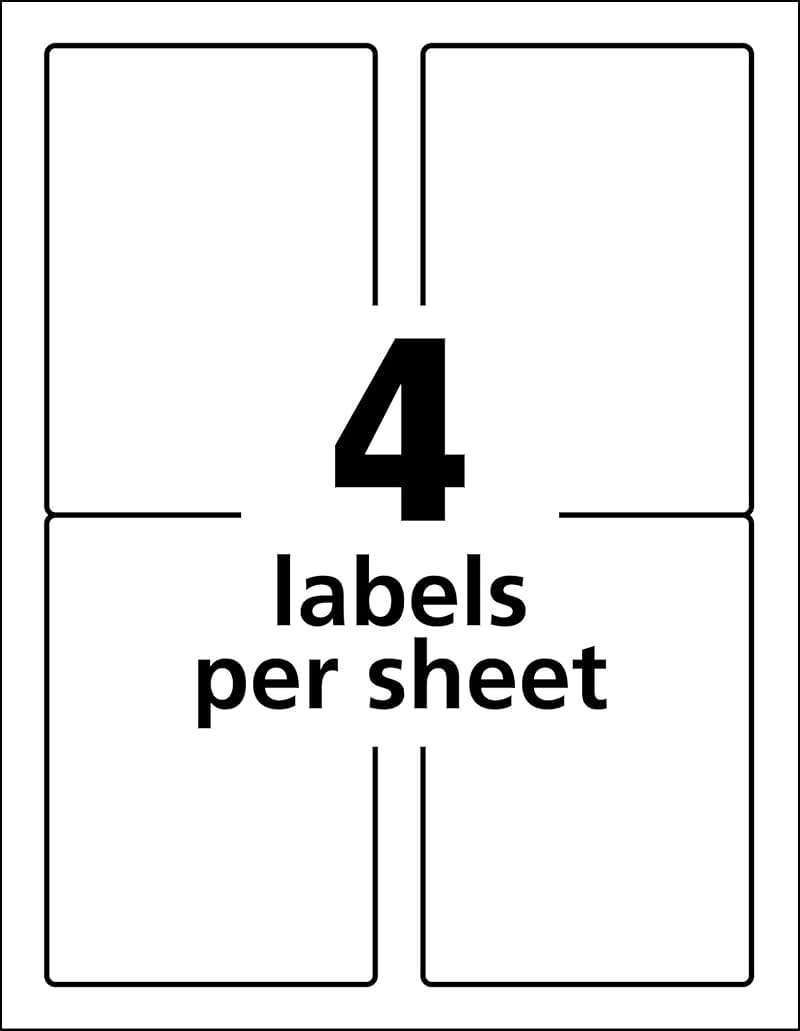 Avery Durable White Cover Up ID Labels for Laser Printers, 5 x 3.5, Pack of 200 (61532) - Image 3