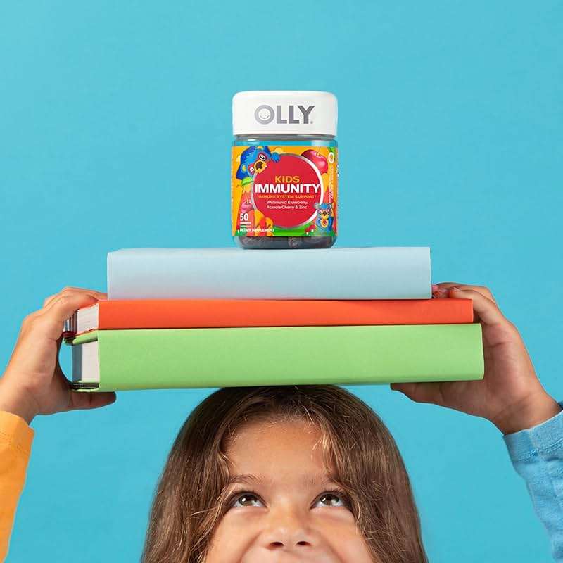 OLLY Kids Immunity Gummy, Immune Support, Wellmune, Elderberry, Vitamin C, Zinc, Chewable Supplement, Cherry - 50 Count - Image 11