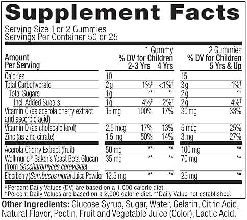 OLLY Kids Immunity Gummy, Immune Support, Wellmune, Elderberry, Vitamin C, Zinc, Chewable Supplement, Cherry - 50 Count - Image 7