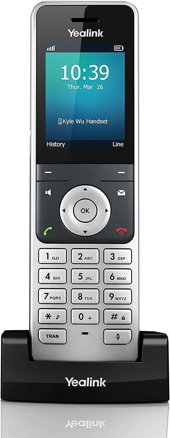 Yealink W56H Cordless DECT IP Phone, Base Station Not Included, 2.4-Inch Color Display. 10/100 Ethernet, 802.3af PoE, Power Adapter Included - Image 4