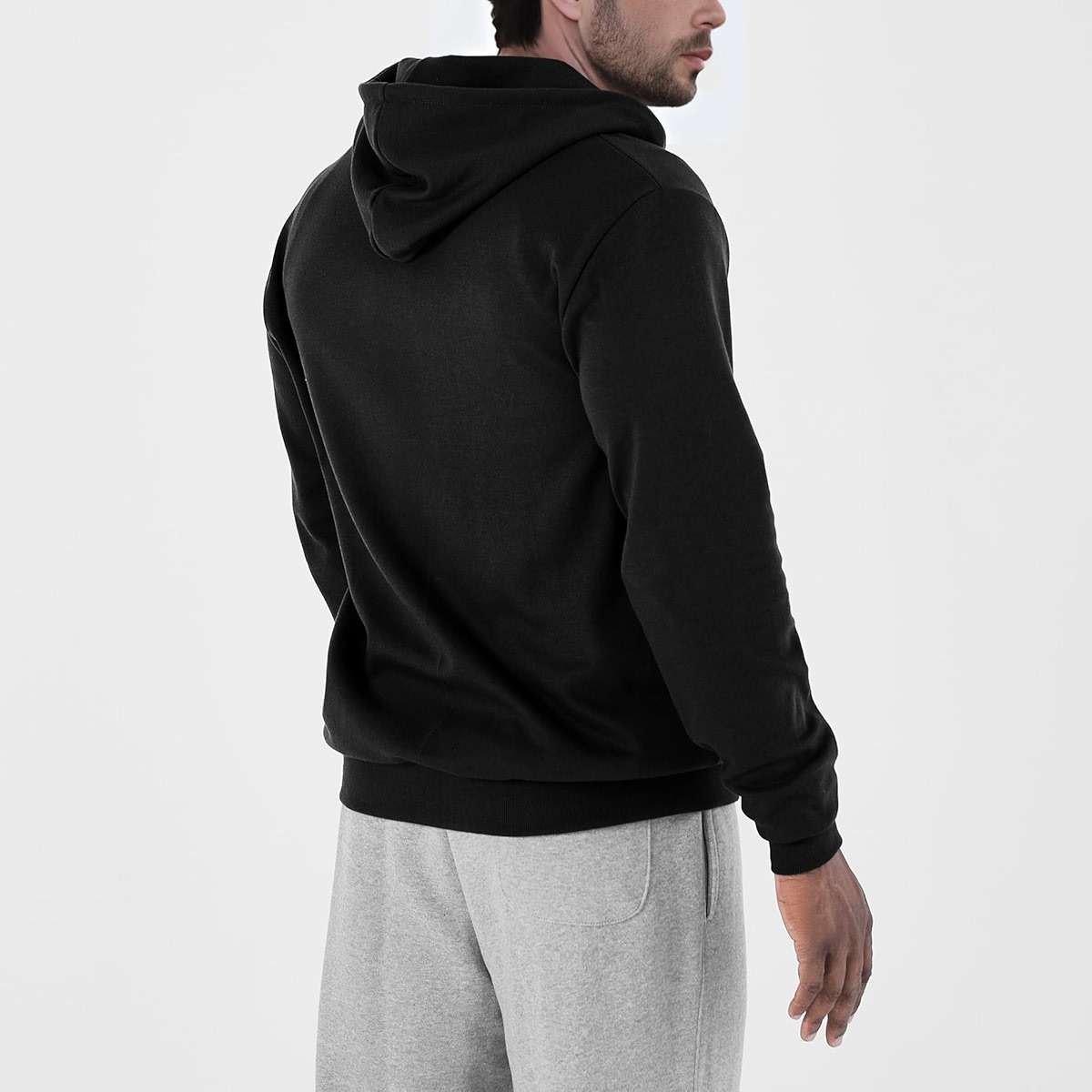 Ohoo Mens Slim Fit Zip Up Hoodie Cotton Blend Soft Fabric Basic Layering Comfy Jacket with Hidden Smart Pocket - Image 3