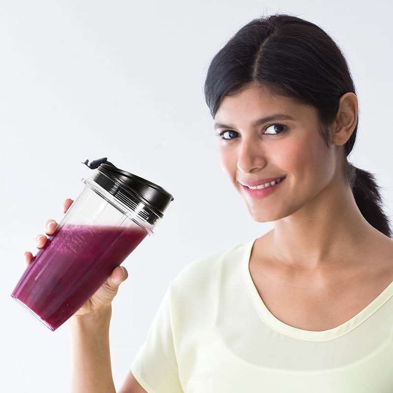Ninja Fit Compact Personal Blender | For Smoothies, Shakes & Frozen Drinks | (2) 16-oz. To-Go Cups with Spout Lids | 700-Watt Countertop | Black | QB3001SS - Image 8
