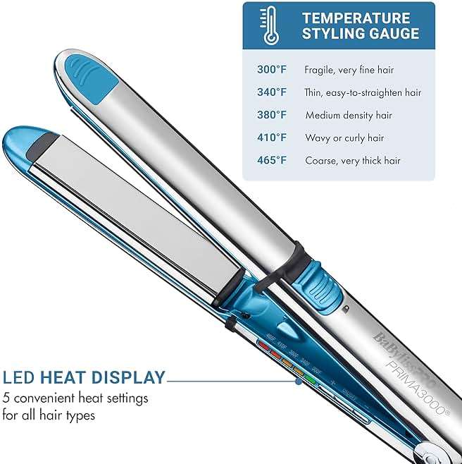 BaBylissPRO Nano Titanium Prima Ionic Hair Straightener – Professional Flat Iron & Curling Iron in One for Stylists, Pro Styling Hair Tool - Image 4