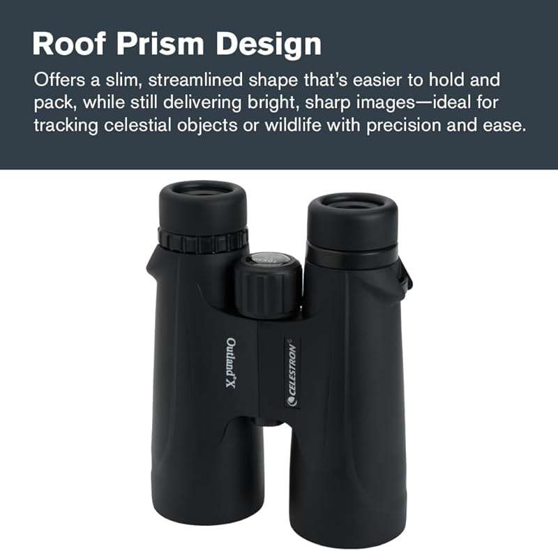 Celestron - Outland X 10x50 Binoculars – Ideal for Birding and Outdoors – 50mm Objective Lenses – 5.6° Field of View – BaK-4 Prisms – Multi-Coated – Waterproof and Fogproof - Image 5
