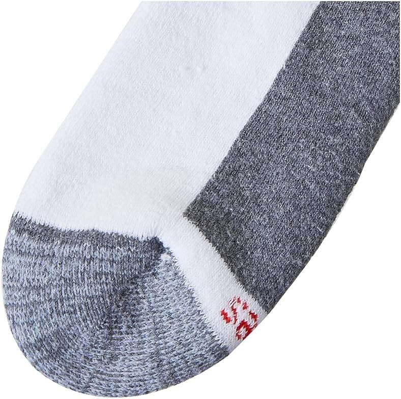 Hanes Men’s Max Cushion Low Cut Socks, 6, 8, and 12 Pair Pack, White and Black - Image 3