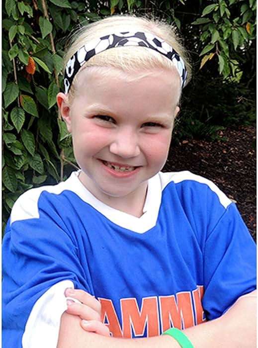 Sweaty Bands Womens Girls Headband - Non-Slip Velvet-Lined Sport Hairband - Soccer Star Black White - Image 3
