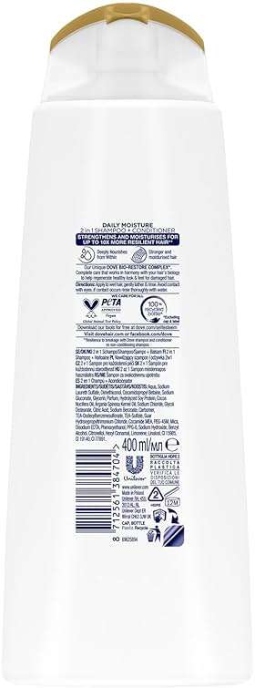 Dove Daily Moisture 2-in-1 Shampoo and Conditioner 400 ml - by Dove - Image 4