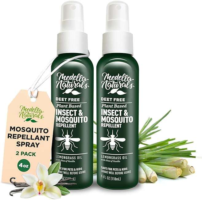 Deet-Free Insect & Mosquito Repellent Pack of 2 (4 oz) – Nice Smelling Insect Repellent with Lemongrass Oil Safe for Pets and Kids – Bug Spray Against Mosquitoes, Gnats, Black Flies, and No-See-ums - Image 1