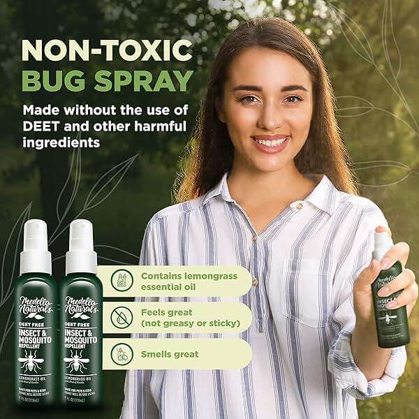 Deet-Free Insect & Mosquito Repellent Pack of 2 (4 oz) – Nice Smelling Insect Repellent with Lemongrass Oil Safe for Pets and Kids – Bug Spray Against Mosquitoes, Gnats, Black Flies, and No-See-ums - Image 2