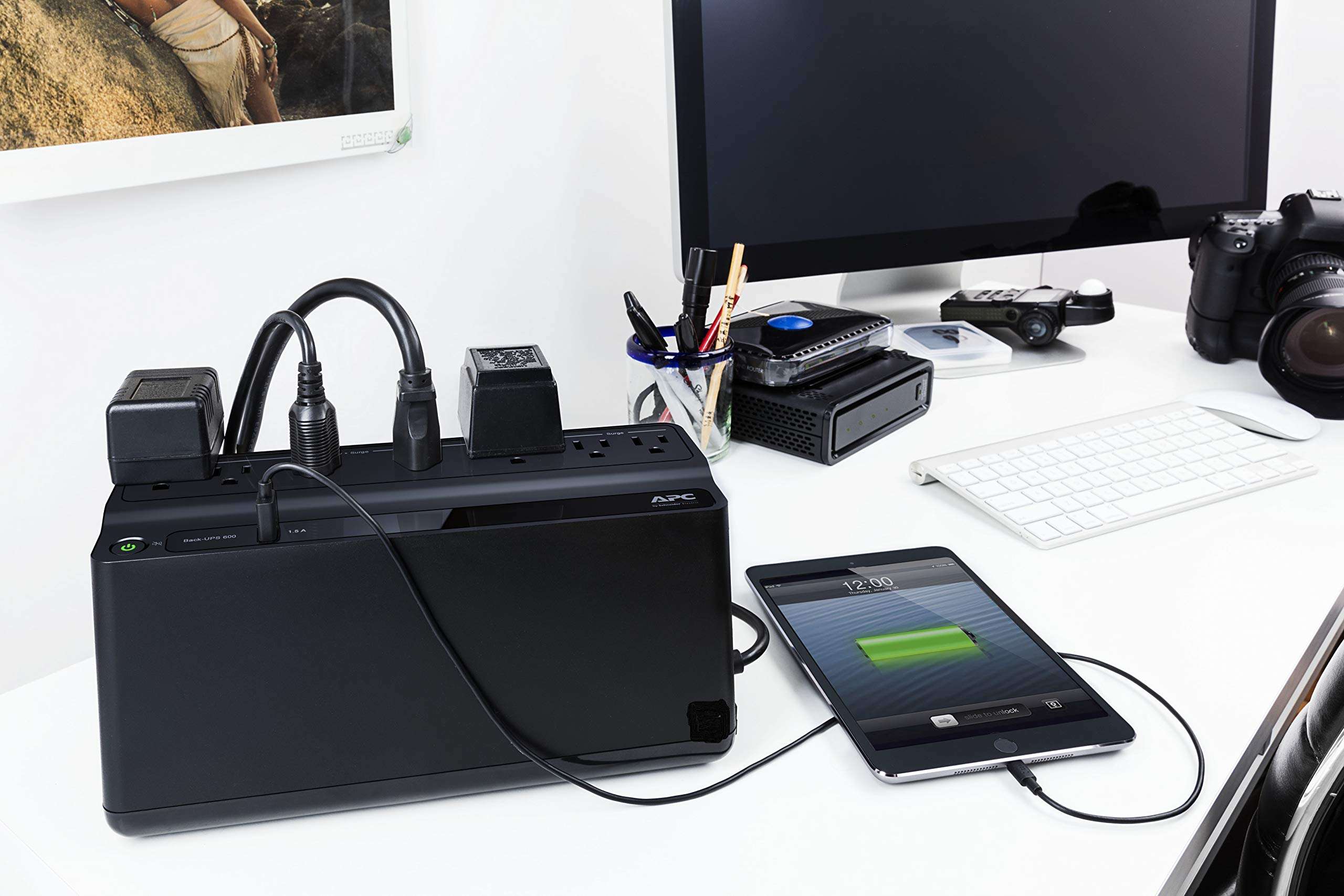 APC UPS Battery Backup and Surge Protector, 600VA/330 Watts Backup Battery Power Supply, BE600M1 Back-UPS with USB Charger Port - Image 7
