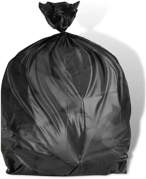Plasticplace 12-16 Gallon Trash Count │ 0.8 Mil │ Black Garbage Can Liners │ 24" x 32" (500 Case), 24x32 Inch (Pack of 500) - Image 3