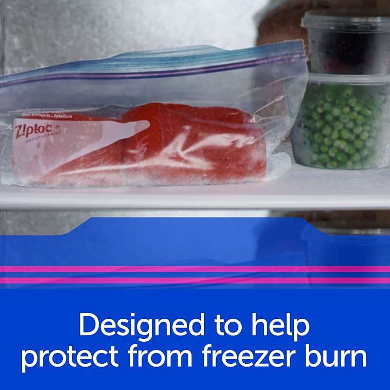 Ziploc 2 Gallon Food Storage Freezer Bags, Grip 'n Seal Technology for Easier Grip, Open, and Close, 30 Bags Total - Image 8