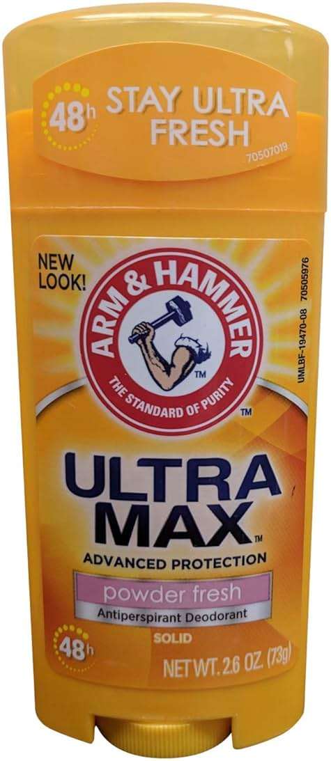 Arm & Hammer Ultramax Invisible Solid Powder Fresh Antiperspirant & Deodorant-2.6 oz, 2 pack - Image 2