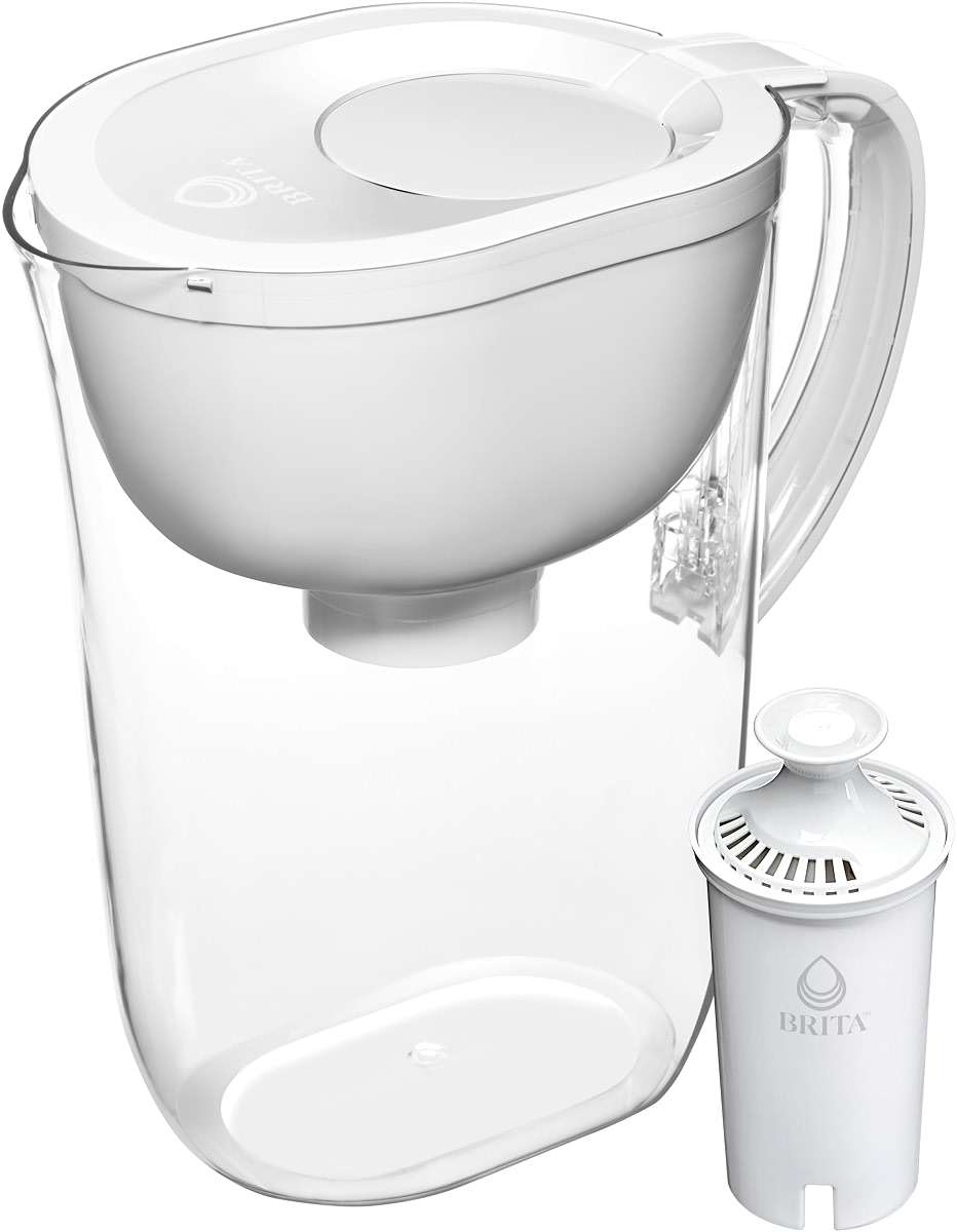 Brita Large 10-Cup Water Filter Pitcher, WQA NSF/ANSI Certified, Removes Chlorine Taste & Odor, Reduces Zinc, Copper & Mercury, 1 Standard Filter, Lasts 2 Months, Bright White - Image 10