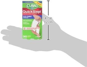 CURAD QuickStop Bleeding Control Flexible Fabric Bandages, Assorted Sizes, 30 Count - Image 9